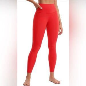 CRZ YOGA Women's Red Leggings Medium ❤️
